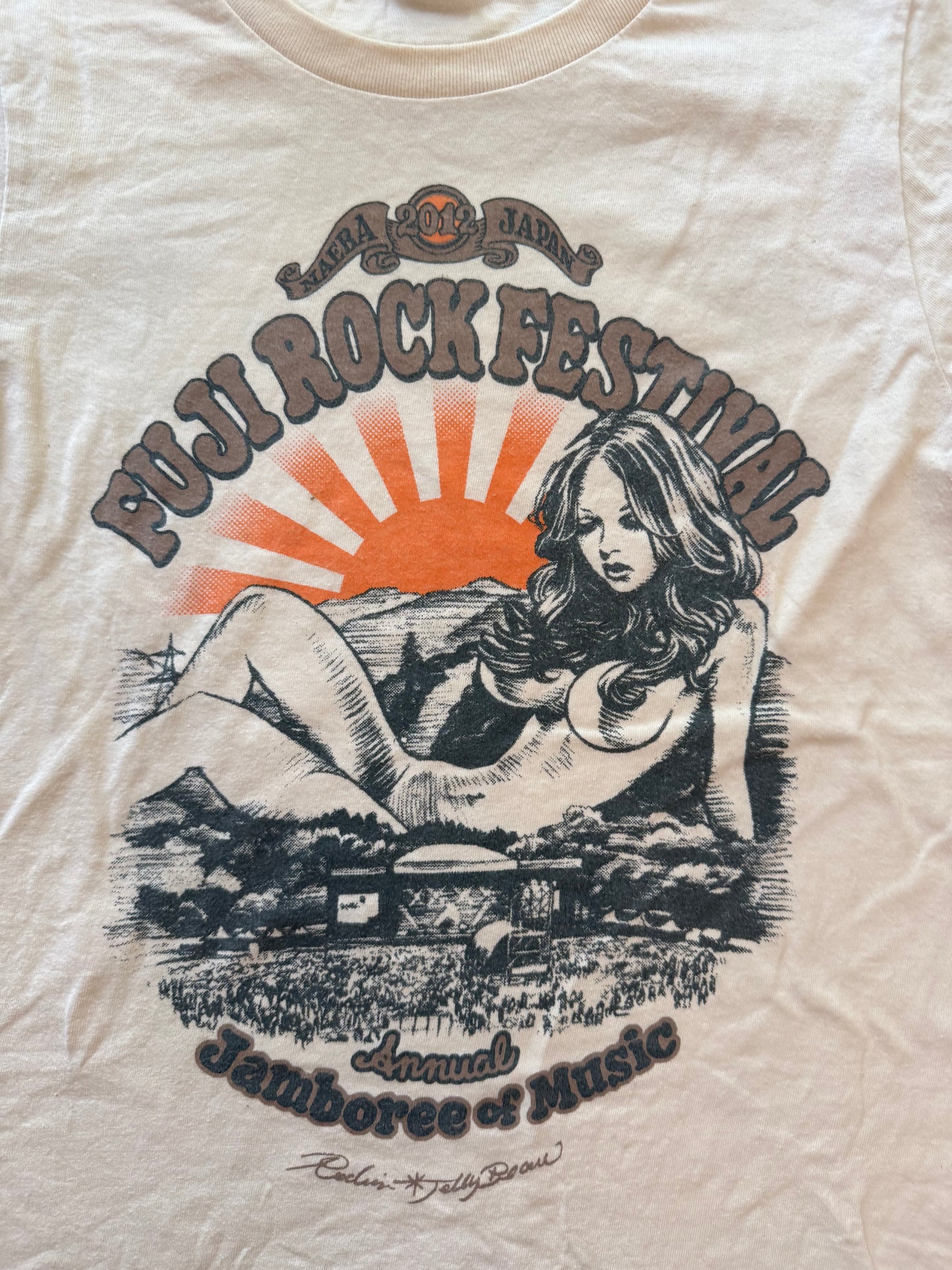 Fuji Rock Festival tee front graphic close up