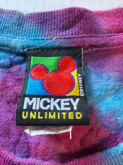 Vintage Mickey Mouse Spiral Tie Dye Tee Mickey Unlimited XL