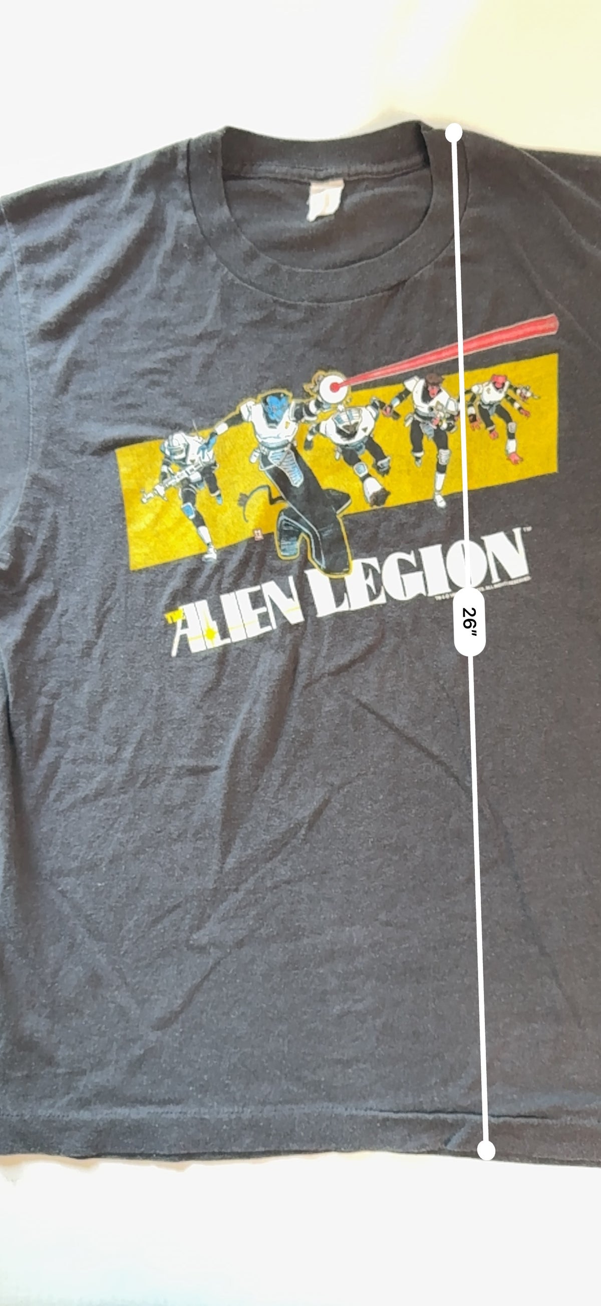 Vintage Alien Legion Epic Comics Carl Potts 1985 Graphic Tee Faded Black