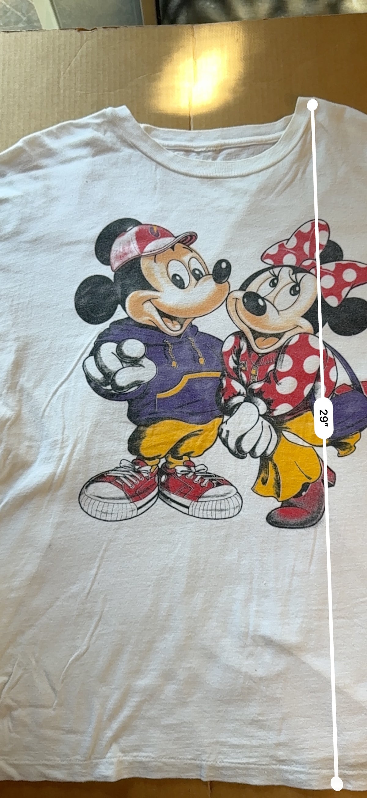 Vintage Mickey and Minnie Streetwear Graphic Tee White