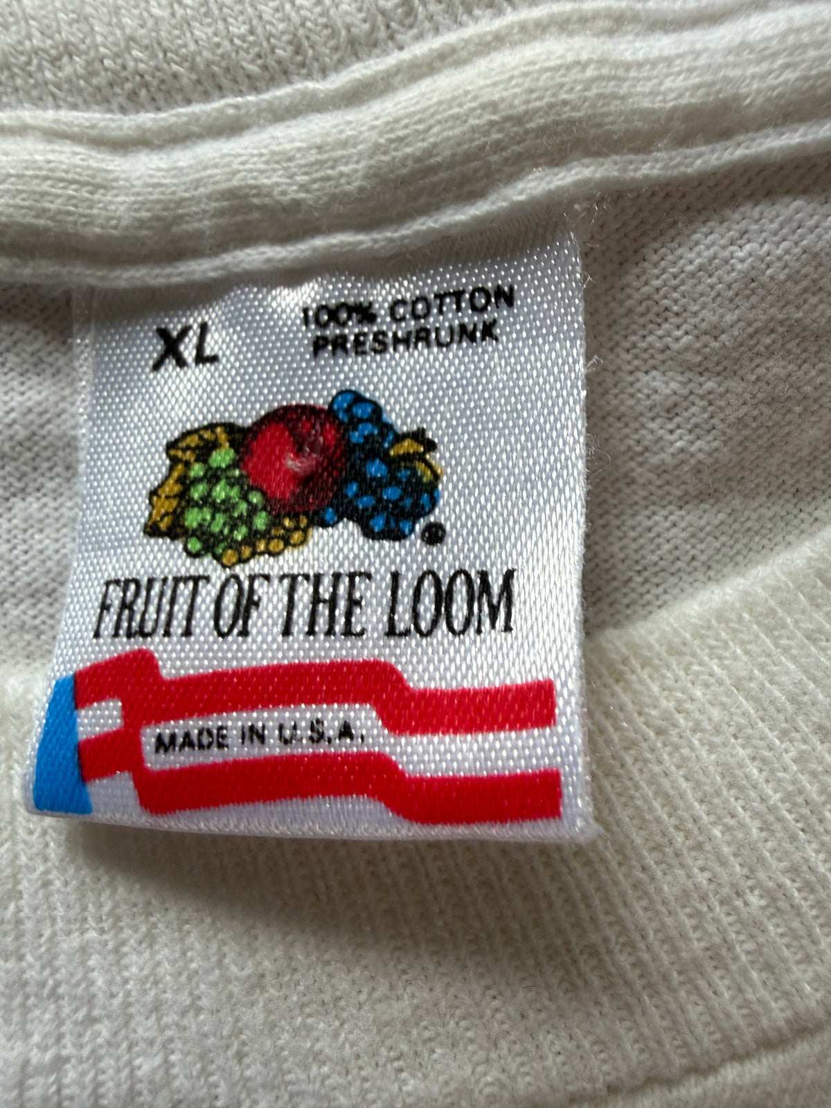 Vintage Psychedelic Jester Surf Eye Graphic Tee Fruit of the Loom XL White Single Stitch