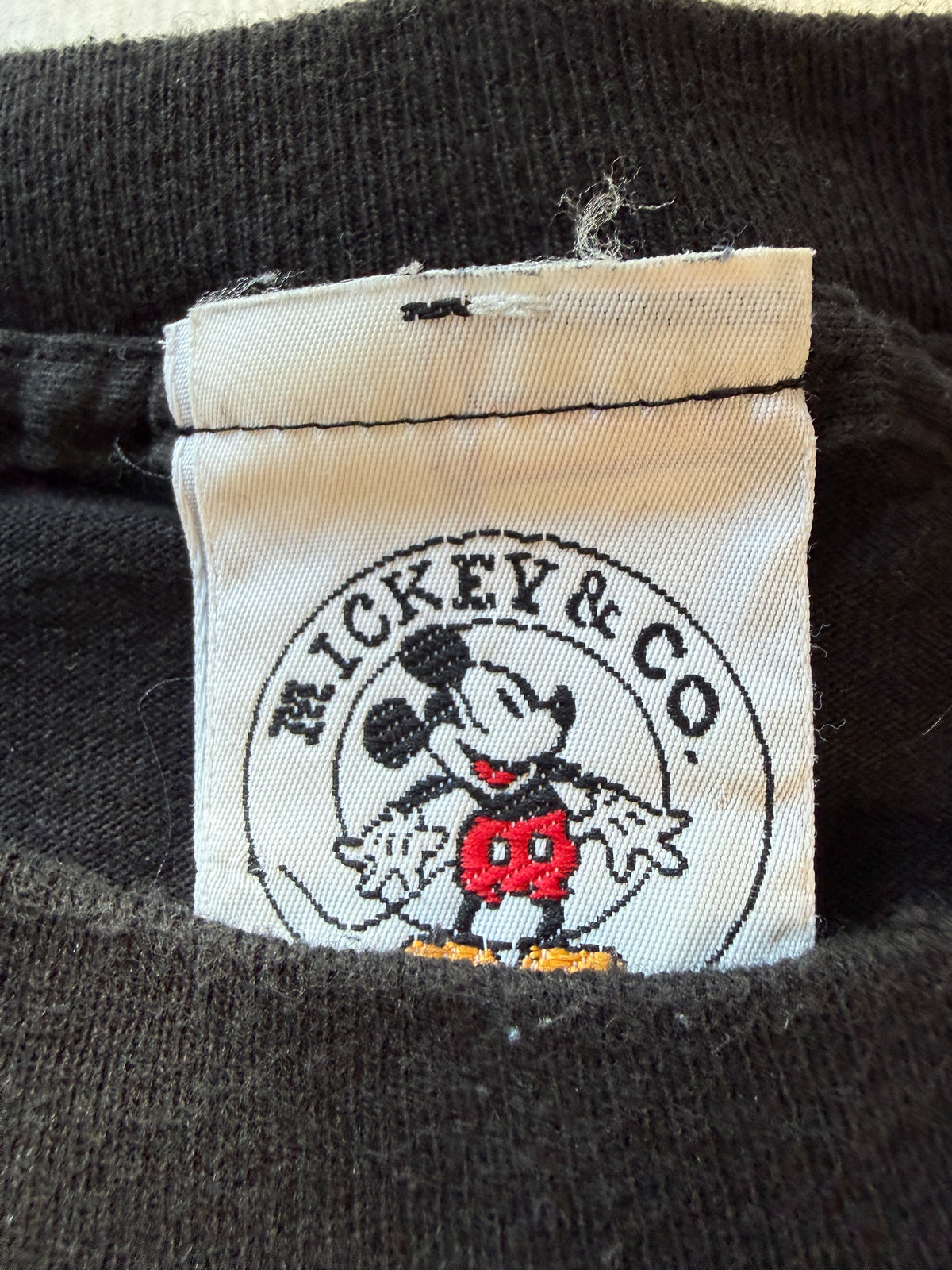 Vintage Mickey & Co Hi Folks Star Graphic Tee Donnkenny One Size Black Faded