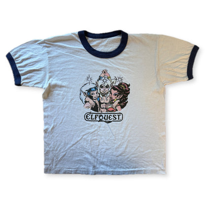 Vintage Elfquest Graphic Tee Navy Ringer
