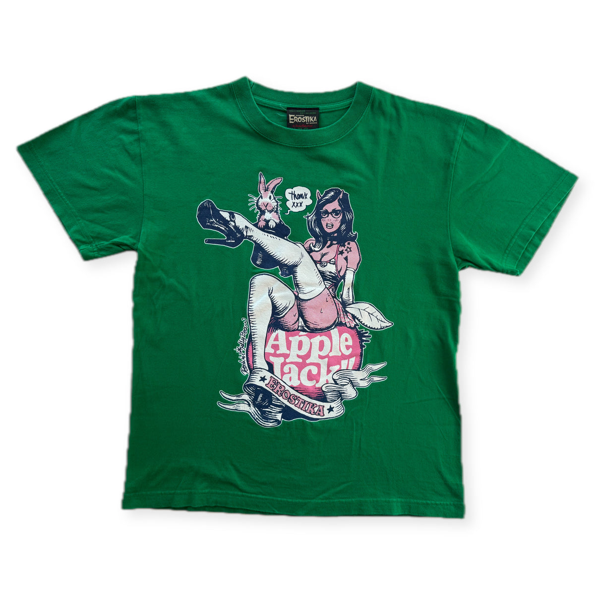 Erostika Apple Jack tee front, white background
