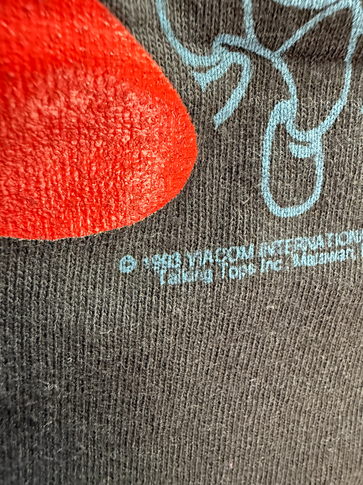 Vintage 1993 Mighty Mouse Graphic Tee Tultex XL Black Faded