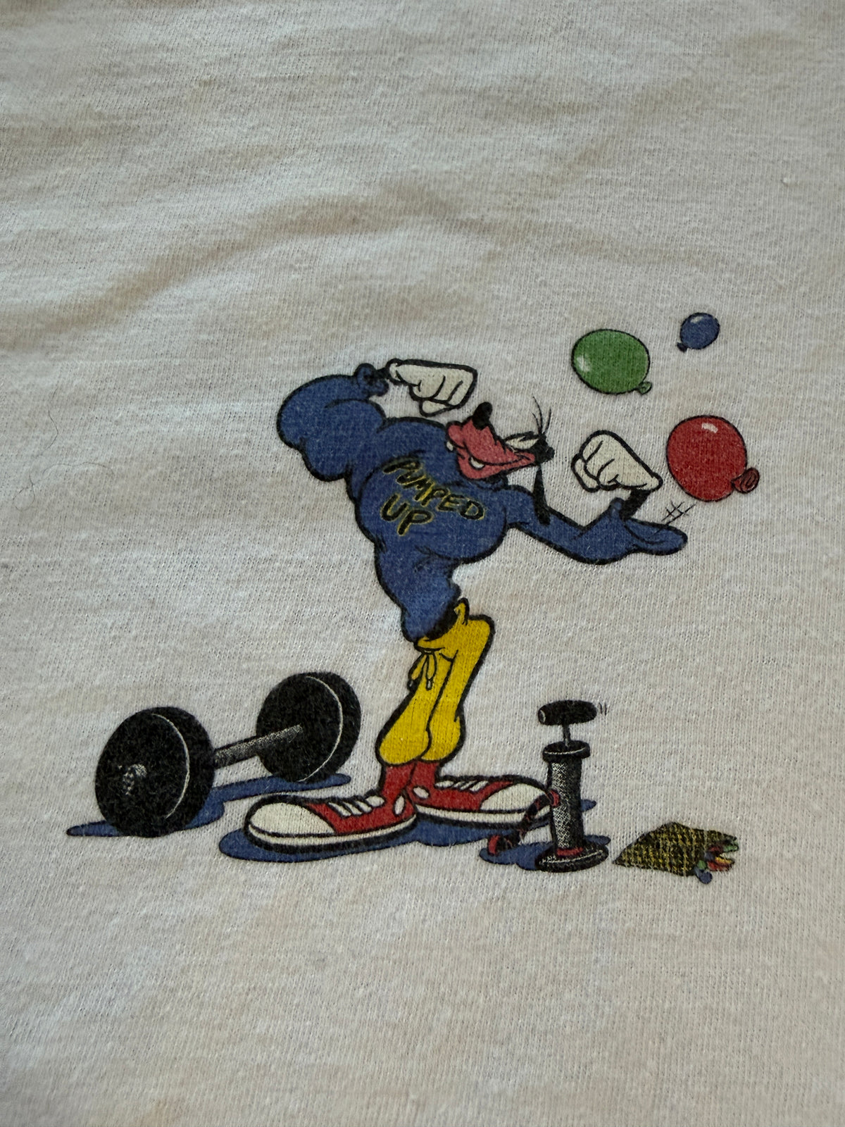 Vintage Goofy's Gym 100% Pumped Graphic Tee Mickey Unlimited XL