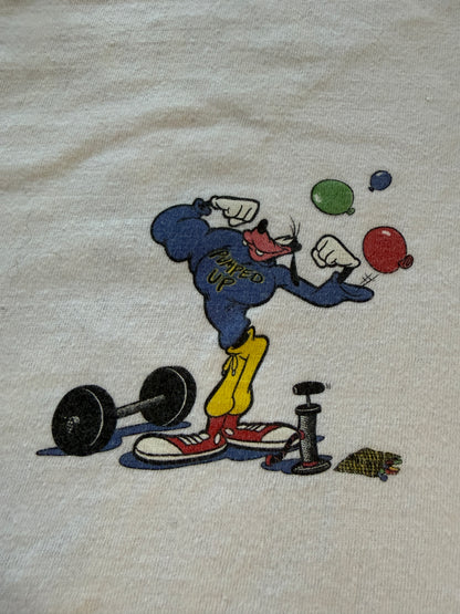 Vintage Goofy's Gym 100% Pumped Graphic Tee Mickey Unlimited XL
