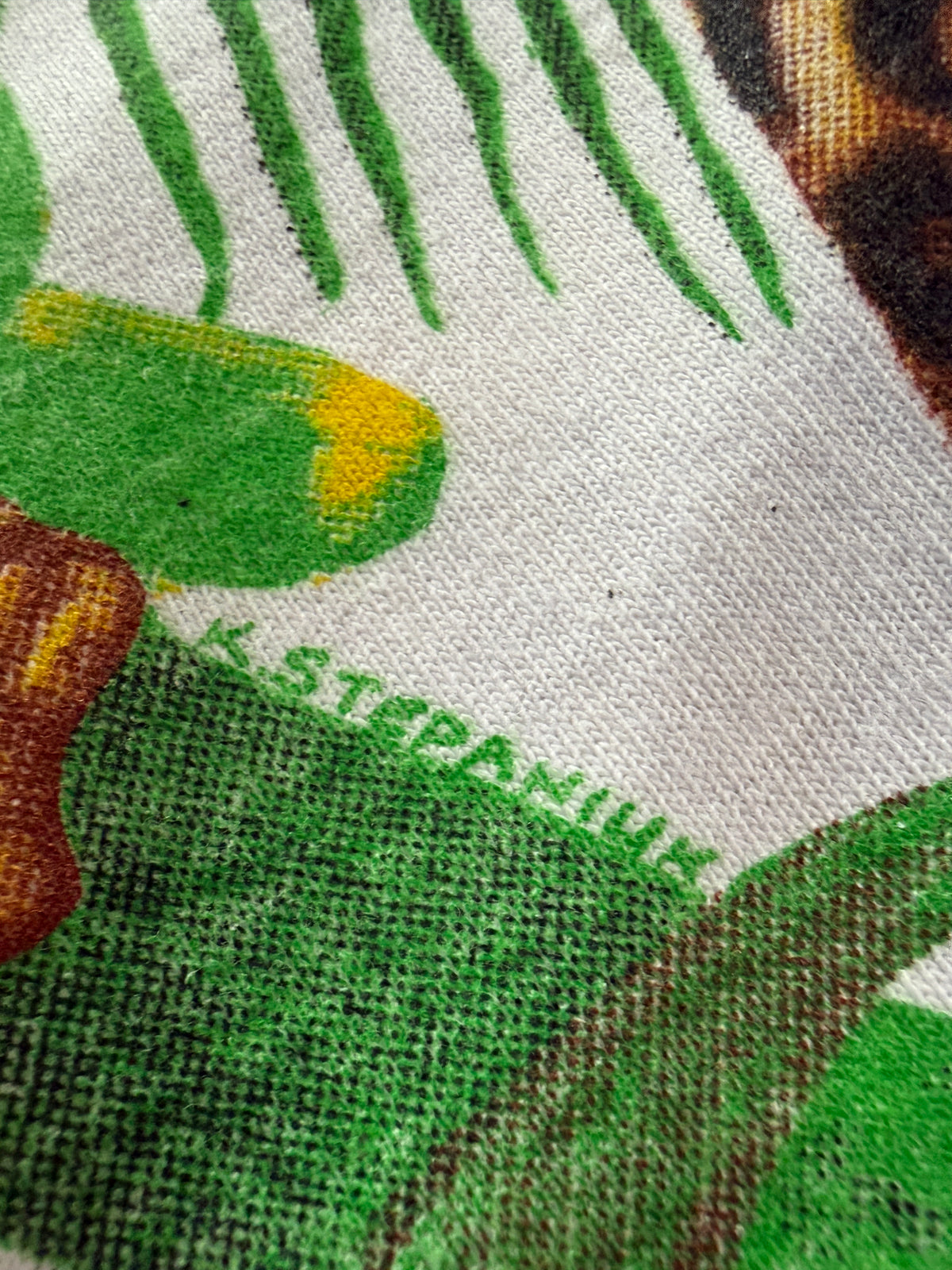 Vintage 1992 Wild Oats Rainforest All Over Print Tee XL White USA