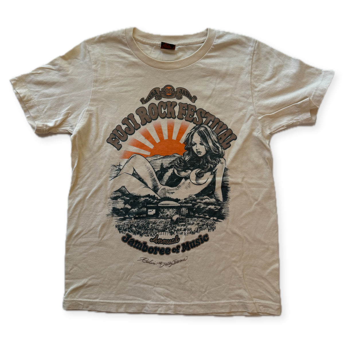 Fuji Rock Festival 2012 tee front, white background