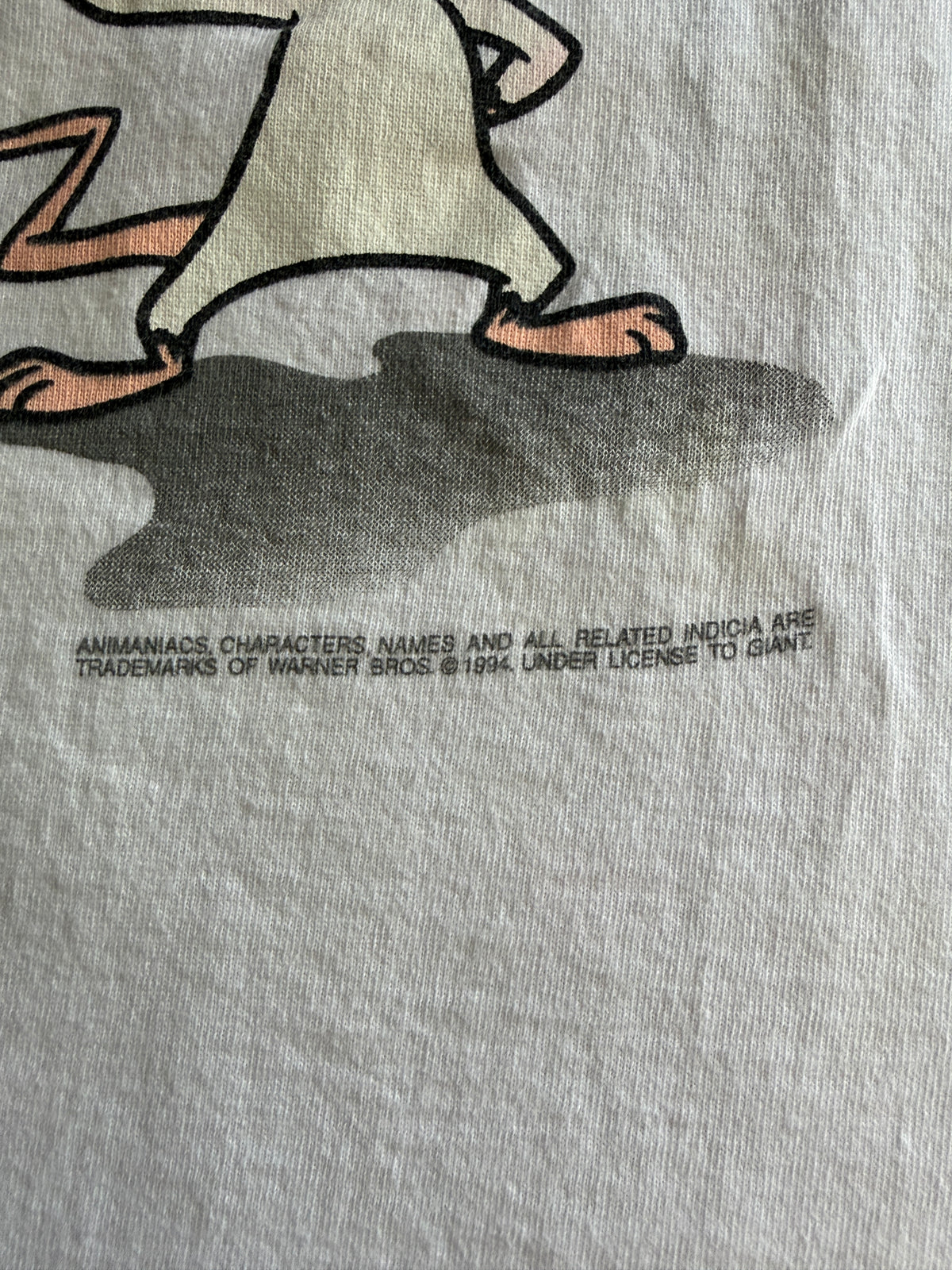 Vintage 1994 Animaniacs Brain Take Over the World Double Sided Tee White