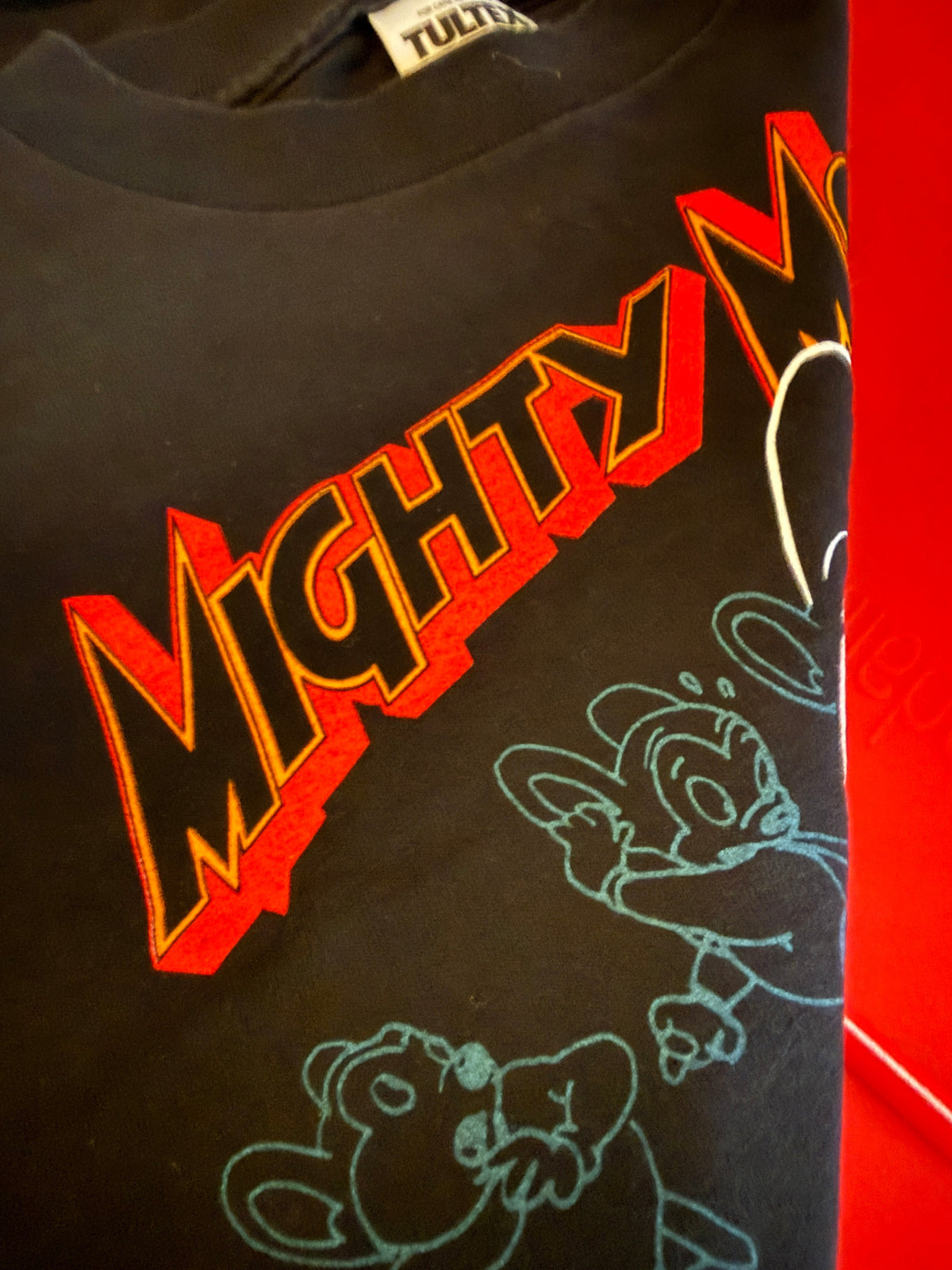 Vintage Mighty Mouse tee Tultex collar and print