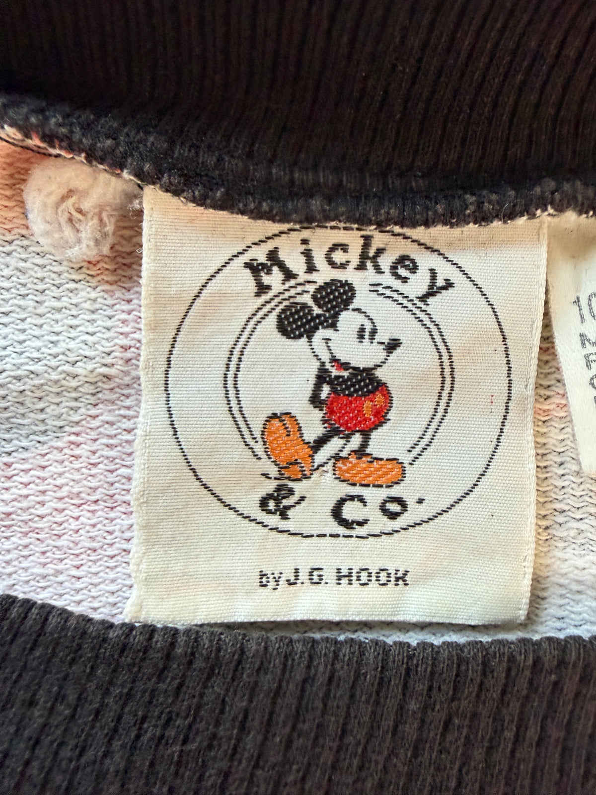 Vintage Mickey & Co One and Only All Over Print Sweatshirt J.G. Hook XL Red Black