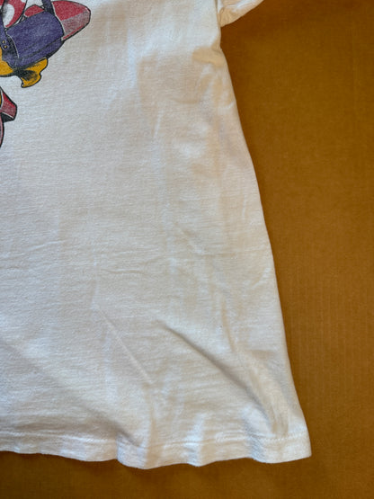 Vintage Mickey and Minnie Streetwear Graphic Tee White