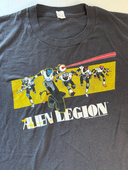 Vintage Alien Legion Epic Comics Carl Potts 1985 Graphic Tee Faded Black