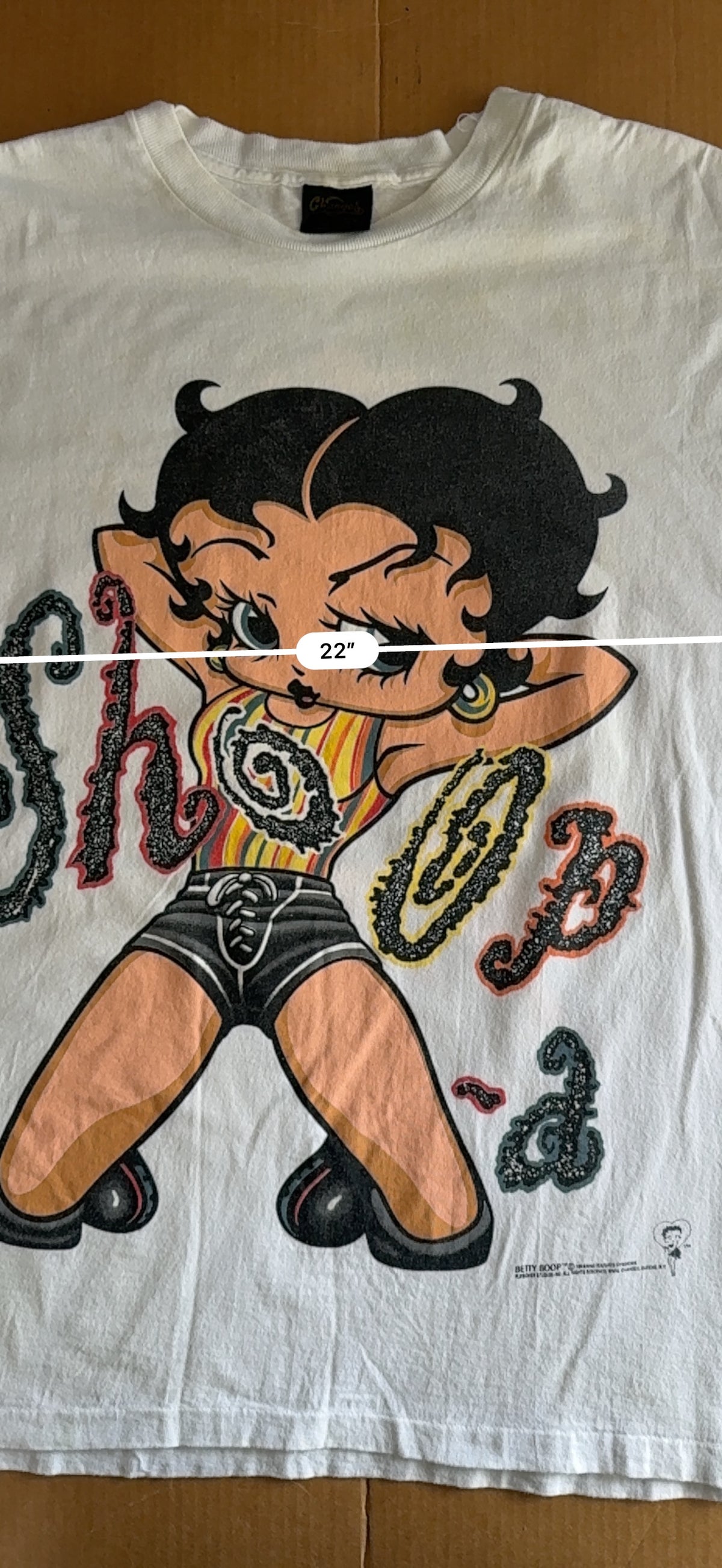 Vintage 1994 Betty Boop Glitter Shoop Graphic Tee Changes XL USA