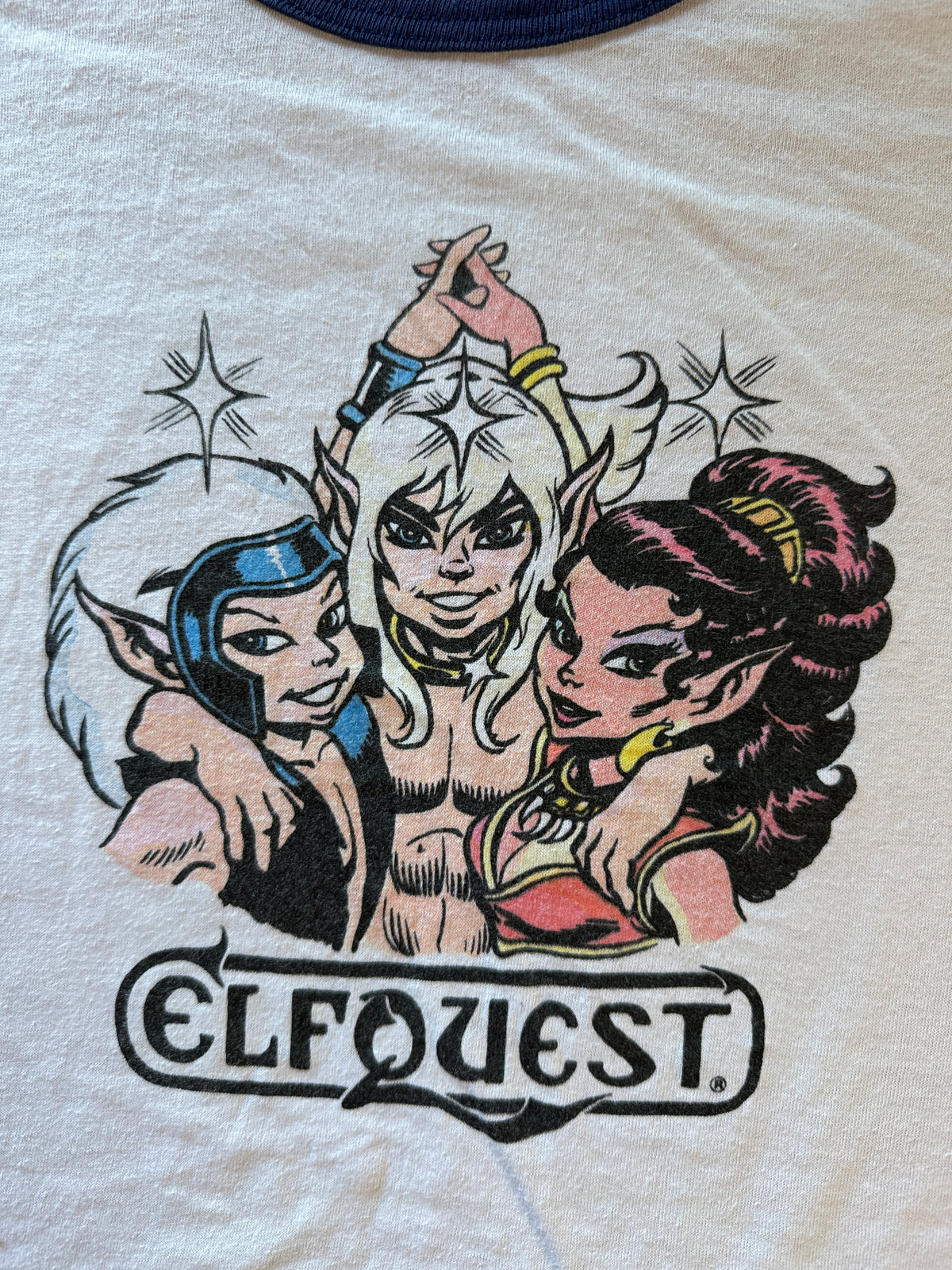 Vintage Elfquest Graphic Tee Navy Ringer