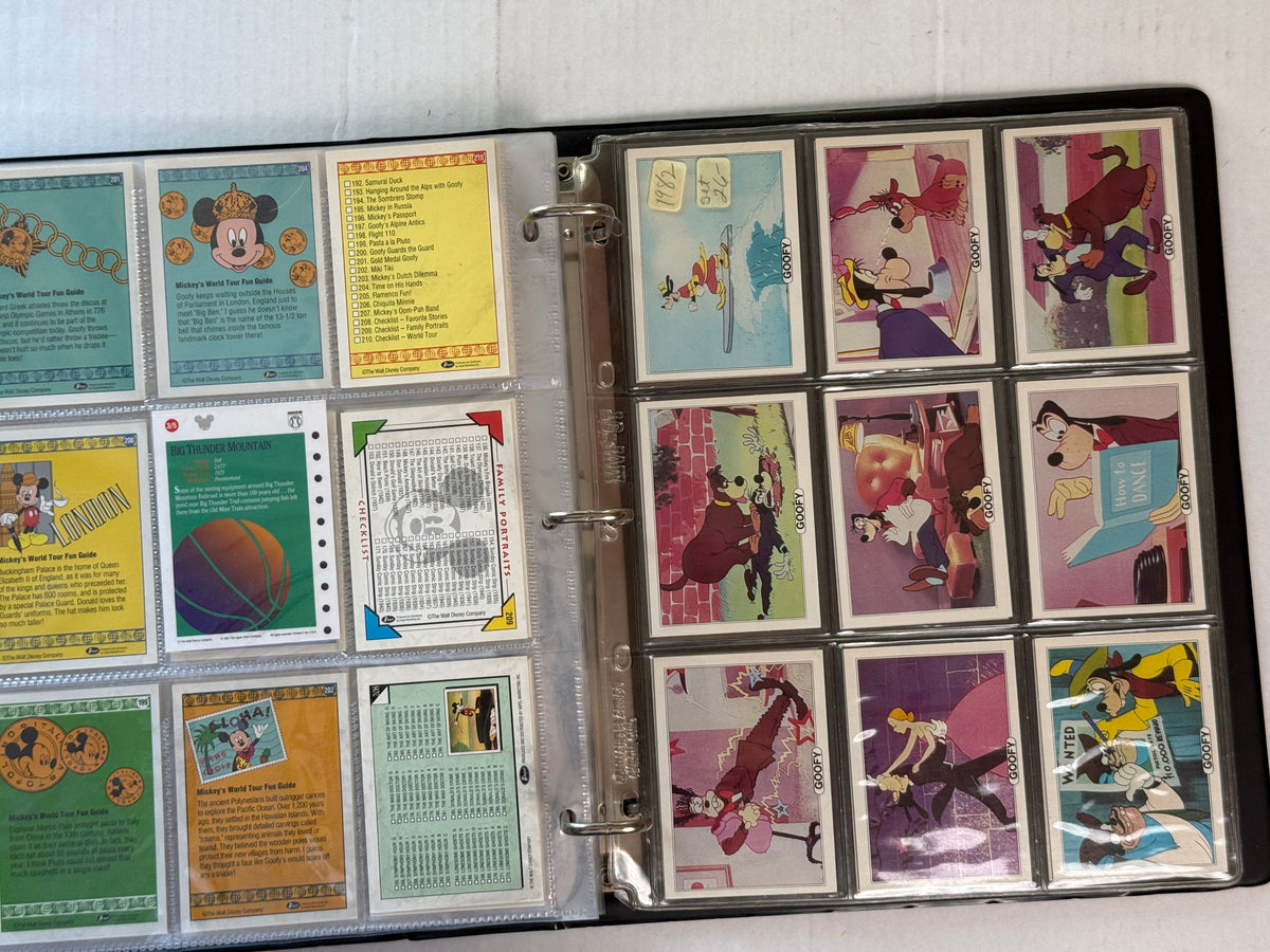 Vintage Disney Collector Cards Album Impel Binder 24 Pages