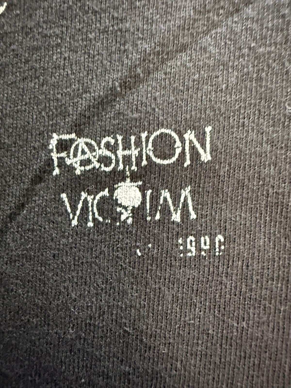 Vintage Fashion Victim Rat All Over Print Tee Hanes Heavyweight XL Black Single Stitch