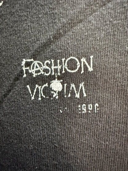 Vintage Fashion Victim Rat All Over Print Tee Hanes Heavyweight XL Black Single Stitch