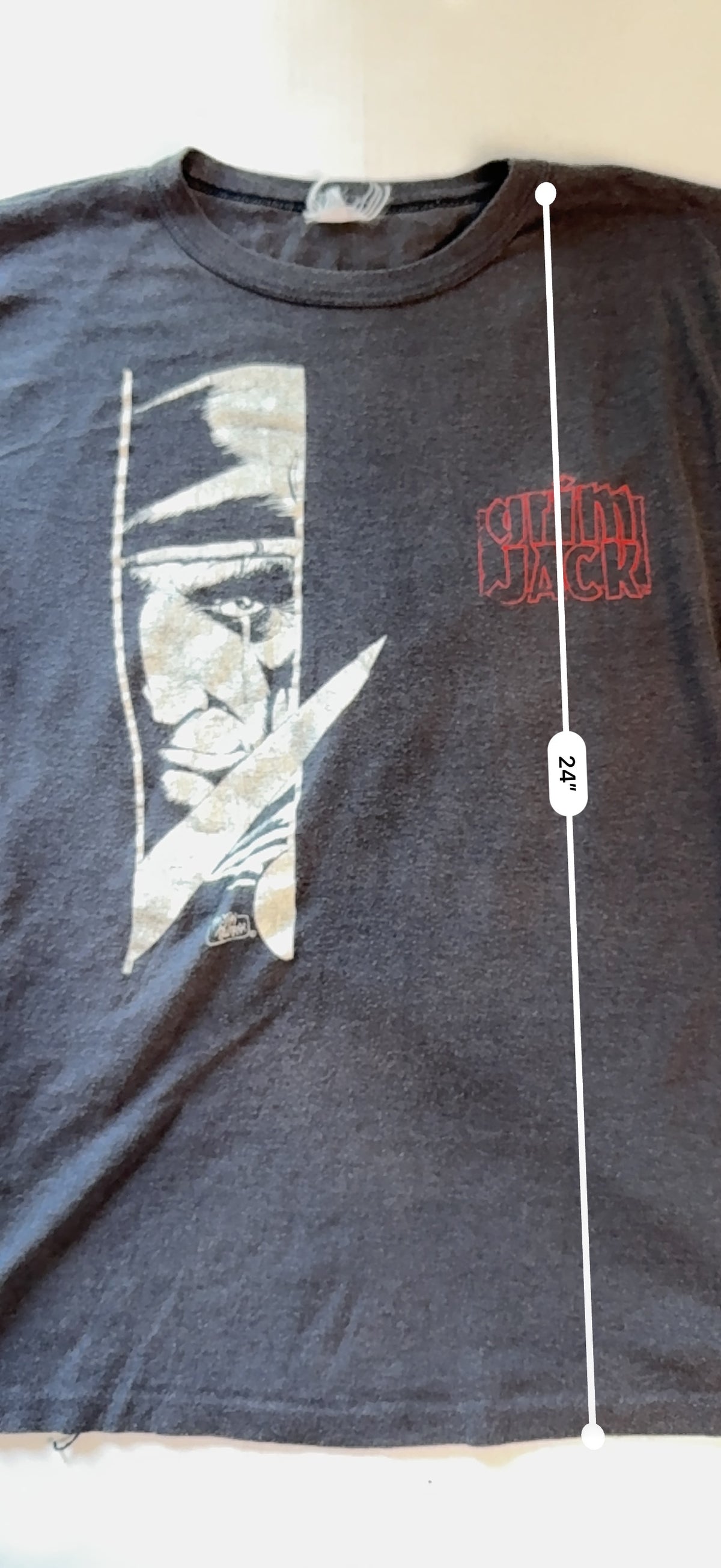 Vintage Grim Jack First Comics Timothy Truman Graphic Tee Faded Charcoal
