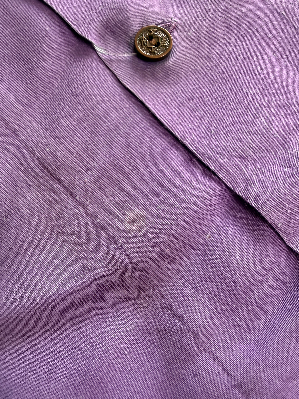 Dry Bones Japan Sake Print Camp Collar Shirt Lilac Purple 38 M
