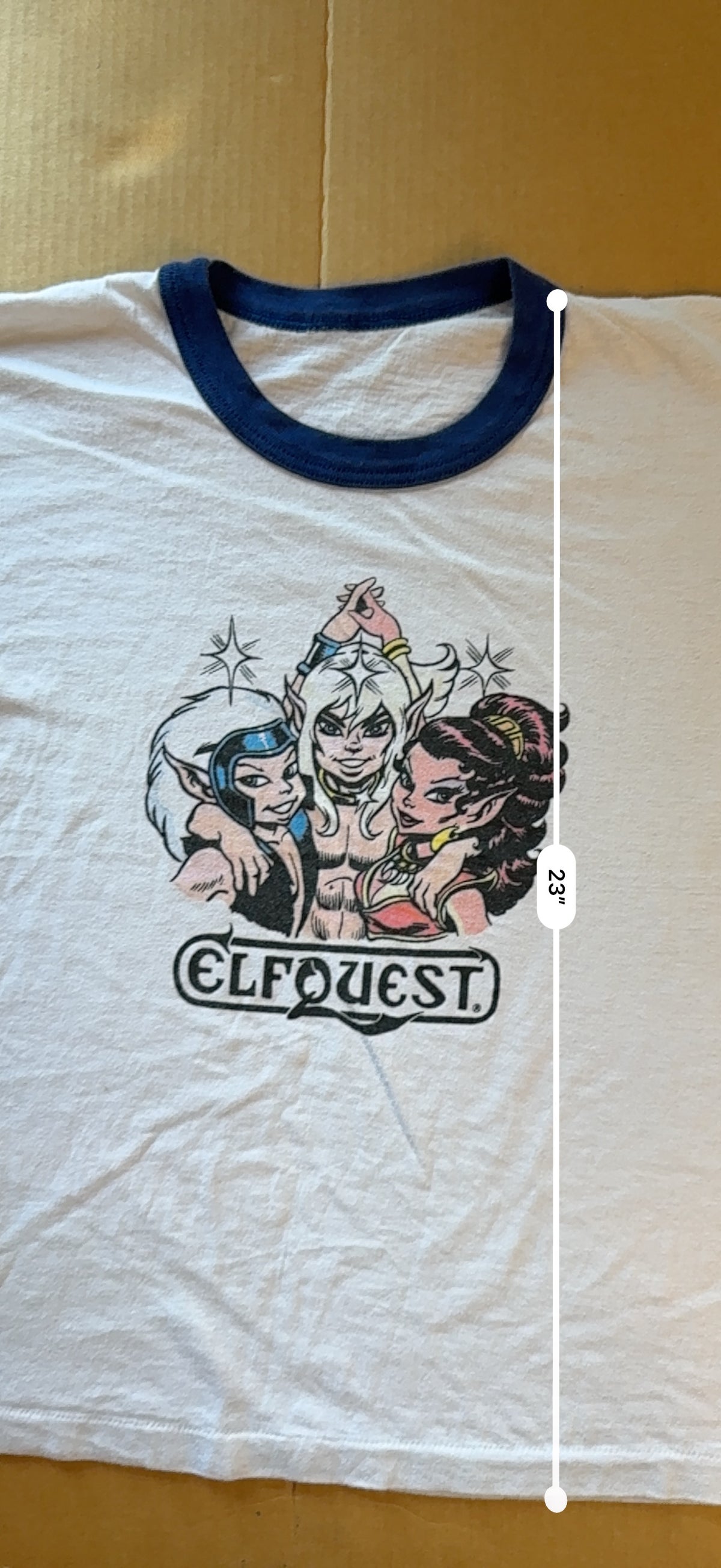 Vintage Elfquest Graphic Tee Navy Ringer