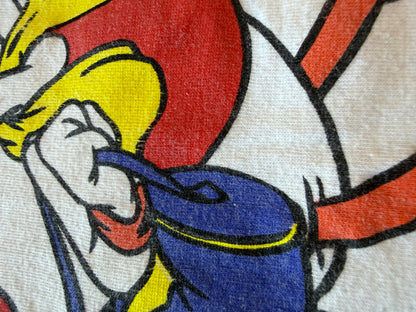 Vintage Mickey Goofy Donald Boxing Workout Glitter Graphic Tee Ritz XL