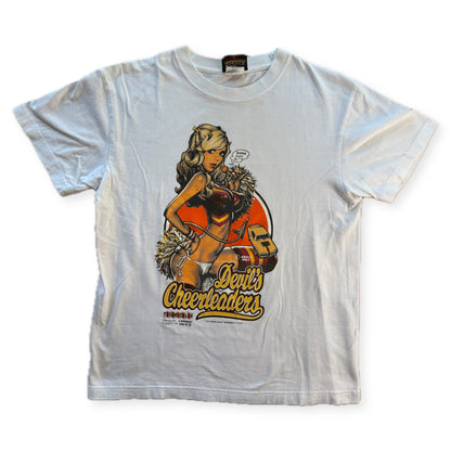 Erostika Devils Cheerleaders tee front, white background