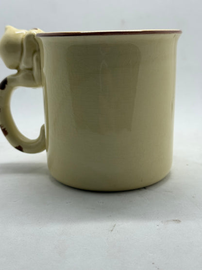 Made in Japan cat handle ceramic mug