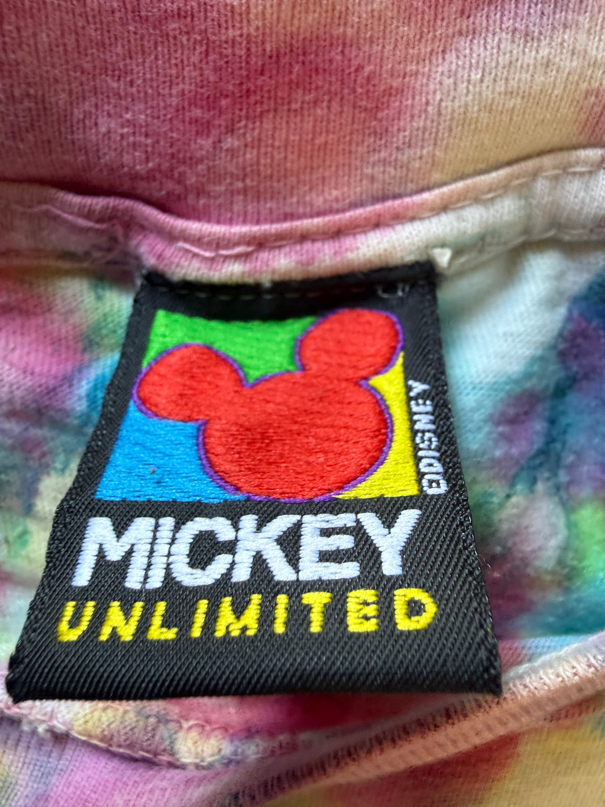 Vintage Mickey Mouse Face Tie Dye Tee Mickey Unlimited L