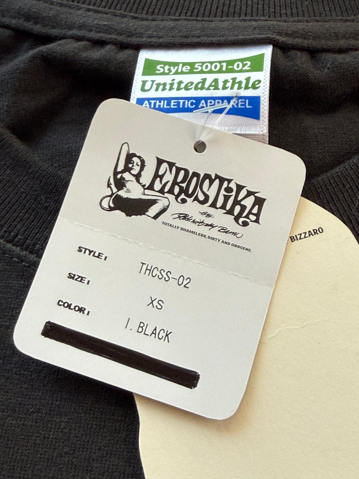 Erostika size tag style THCSS-02 size XS color black