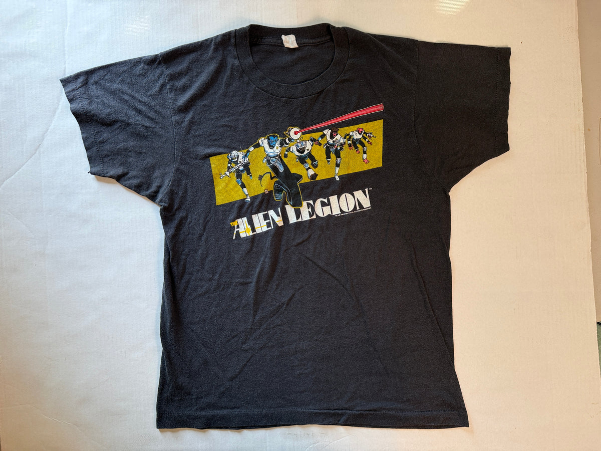 Vintage Alien Legion Epic Comics Carl Potts 1985 Graphic Tee Faded Black
