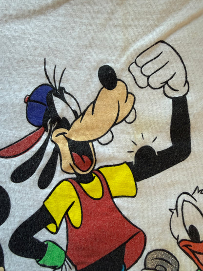 Vintage Mickey and Friends Gym Glitter Graphic Tee Ritz XL