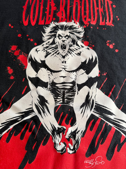 Vintage 1994 Cold Blooded Werewolf Graphic Tee Fruit of the Loom XL Black