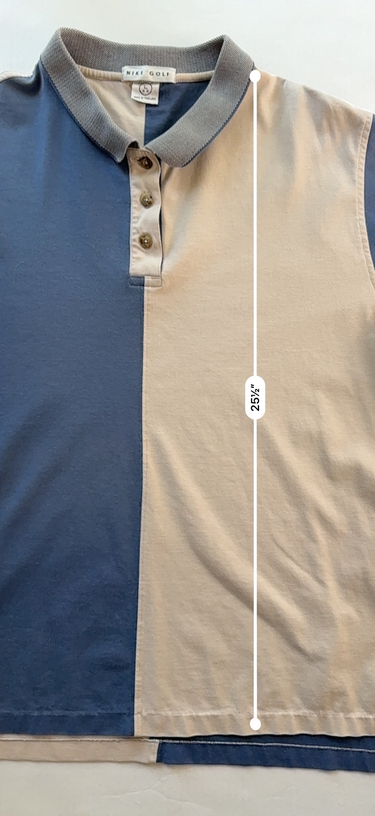 Nike Golf polo length measurement 25.5 inches