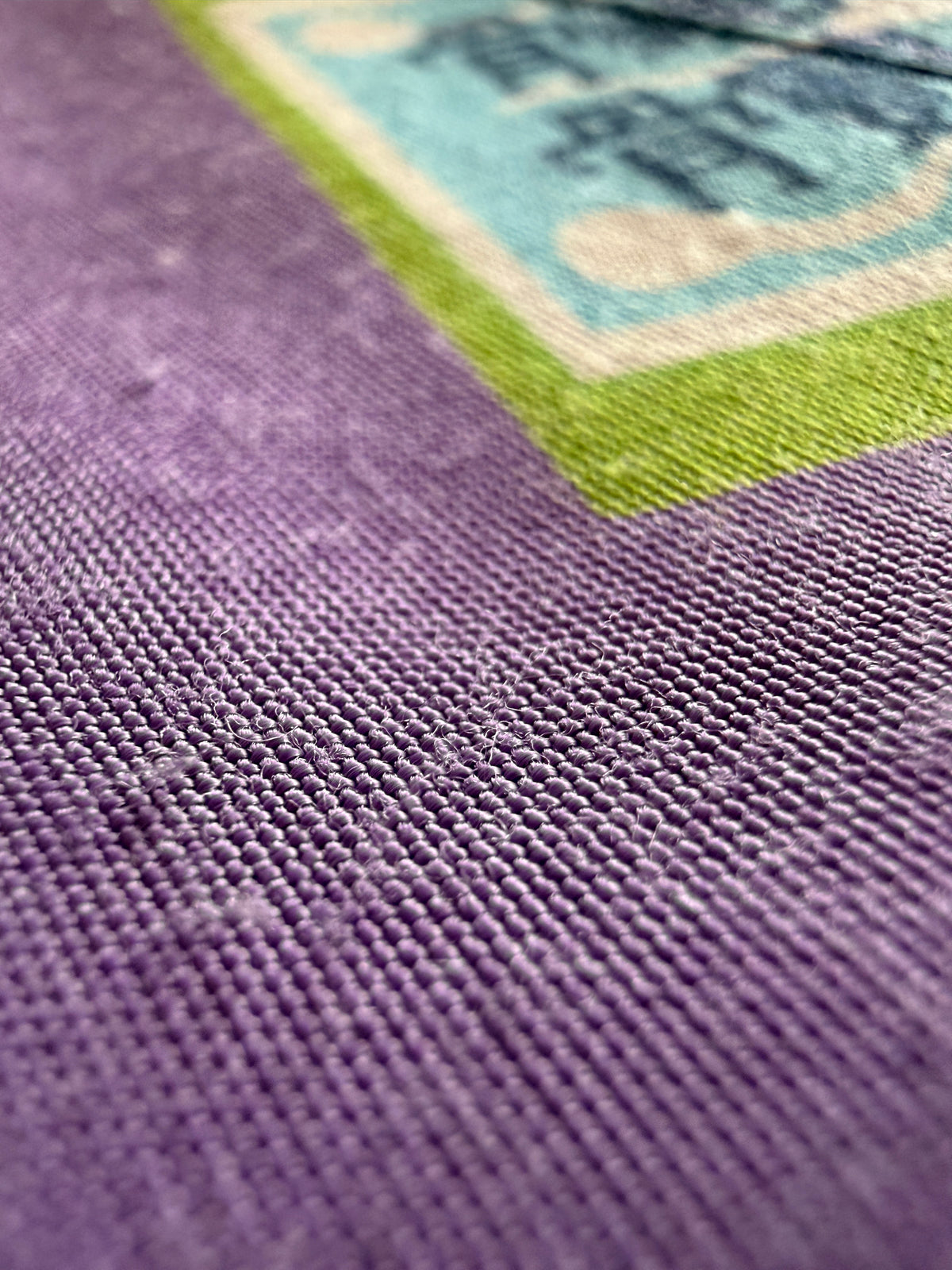 Dry Bones Japan Sake Print Camp Collar Shirt Lilac Purple 38 M