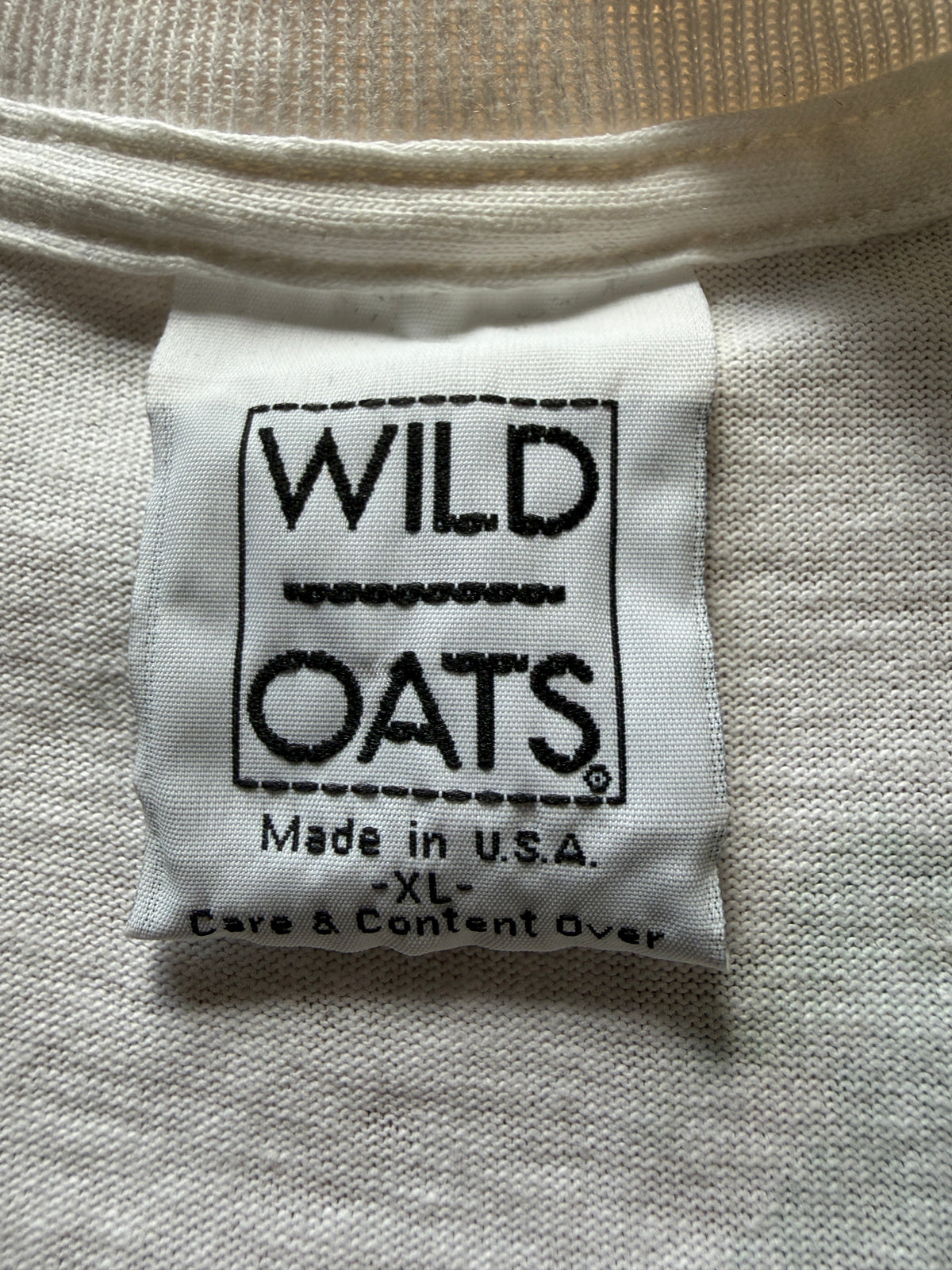 Vintage 1992 Wild Oats Rainforest All Over Print Tee XL White USA