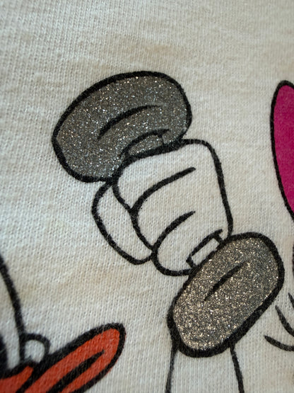 Vintage Mickey and Friends Gym Glitter Graphic Tee Ritz XL