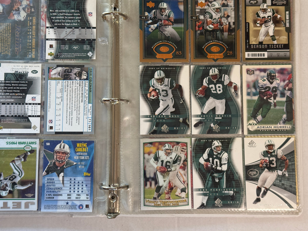 Vintage NFL Football Card Binder Lot 12 Pages 1990s Pro Set Joe Montana MVP