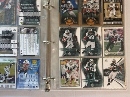 Vintage NFL Football Card Binder Lot 12 Pages 1990s Pro Set Joe Montana MVP
