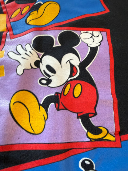 Vintage Mickey & Co Do It Long Sleeve Mock Neck Tee J.G. Hook L Faded Black