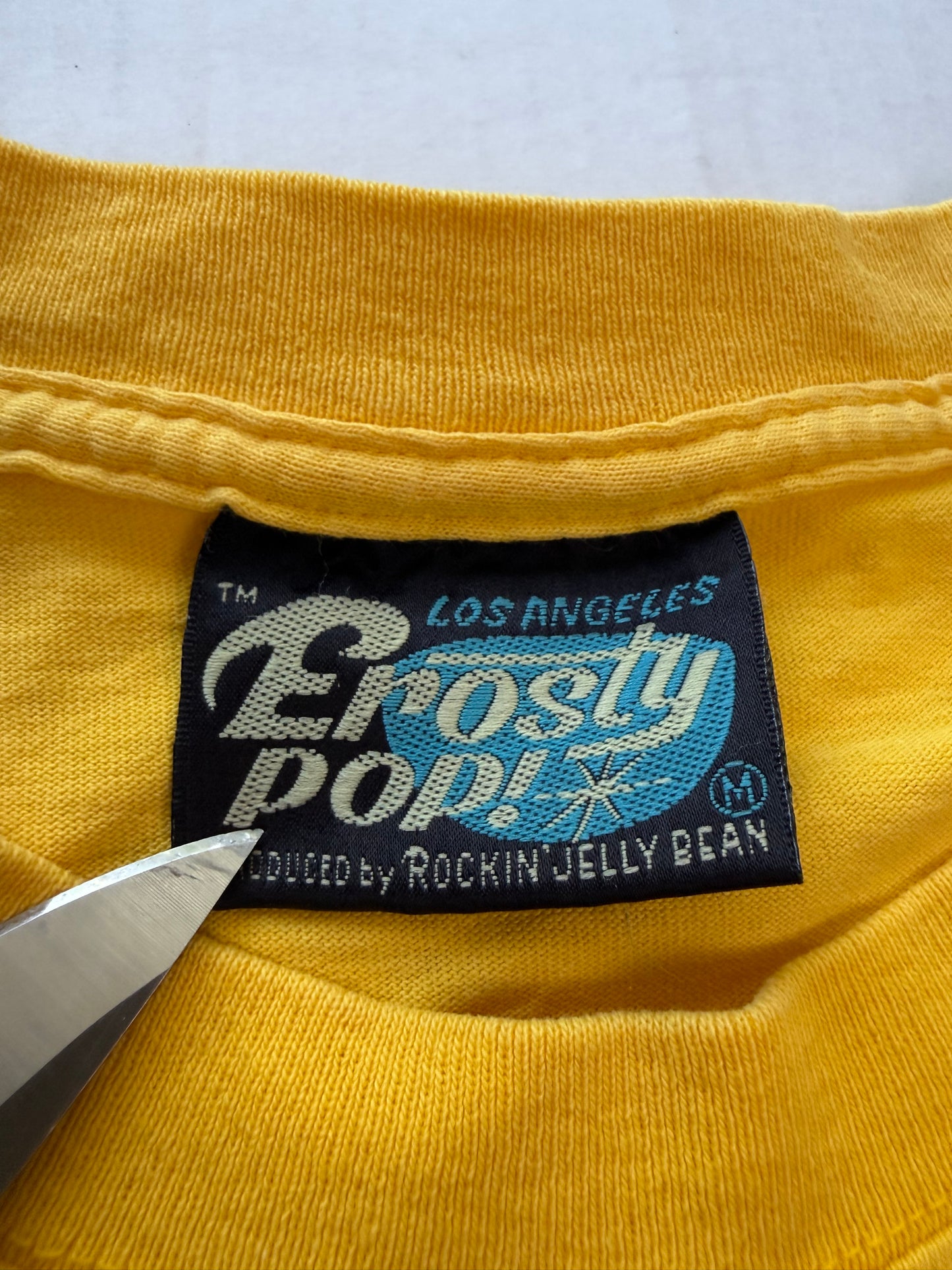 Erosty Pop tee 1998 copyright text on back print