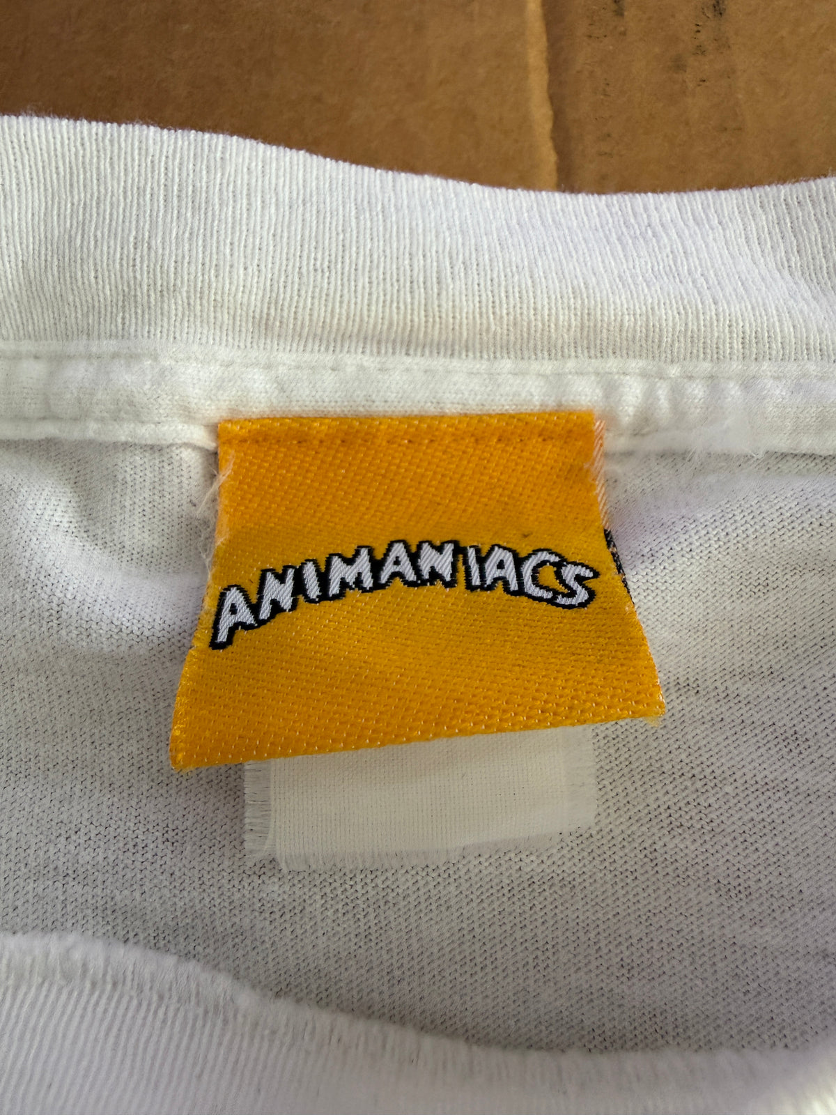 Vintage 1994 Animaniacs Brain Take Over the World Double Sided Tee White