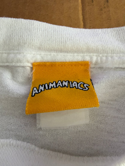 Vintage 1994 Animaniacs Brain Take Over the World Double Sided Tee White