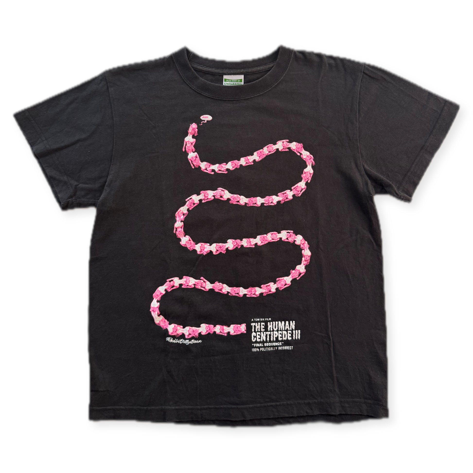 Human Centipede III tee front, white background