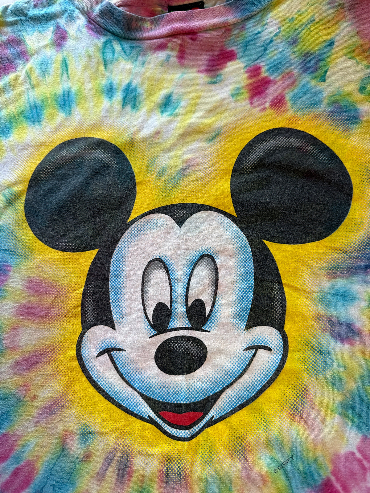 Vintage Mickey Mouse Face Tie Dye Tee Mickey Unlimited L