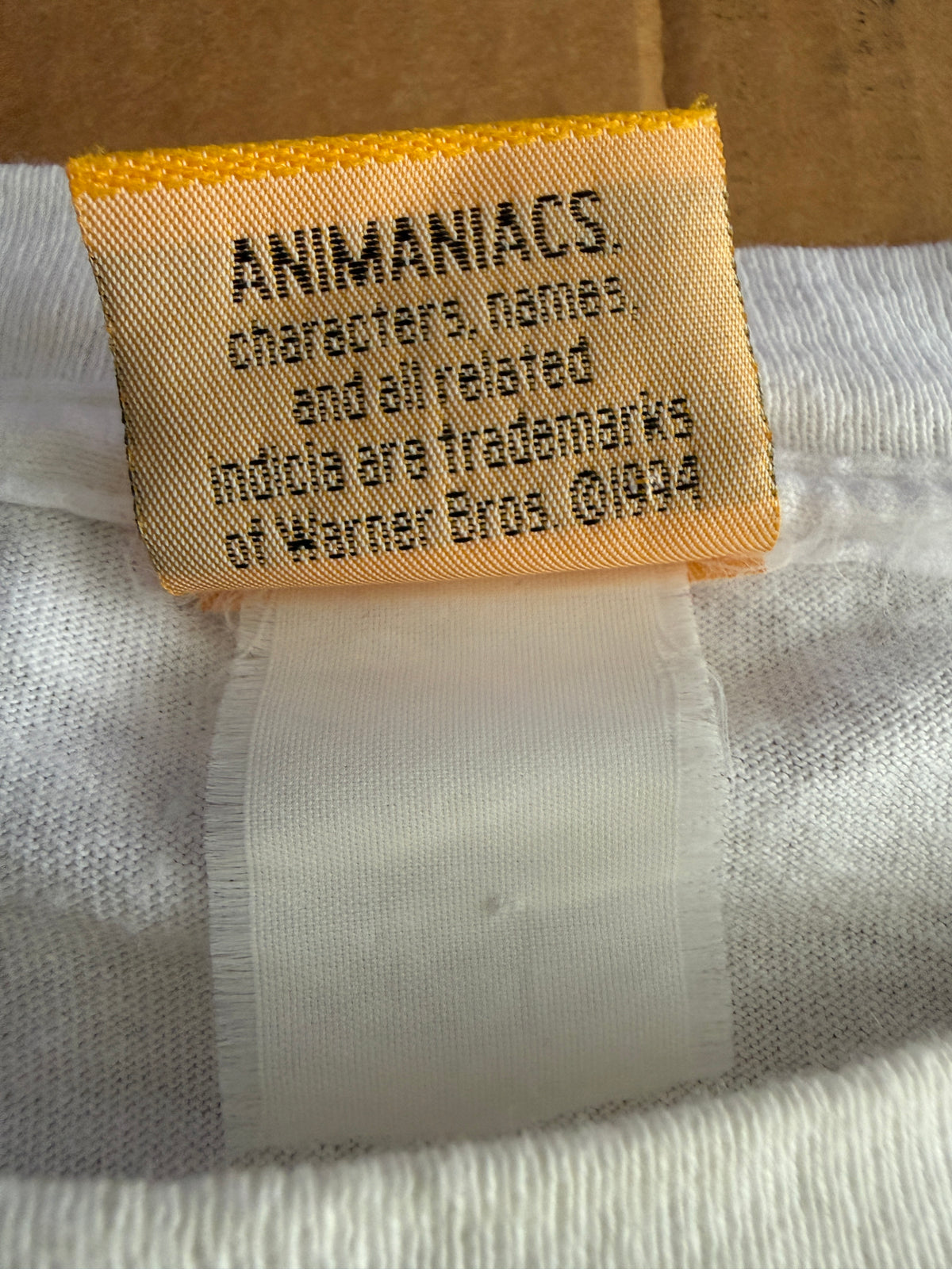 Vintage 1994 Animaniacs Brain Take Over the World Double Sided Tee White