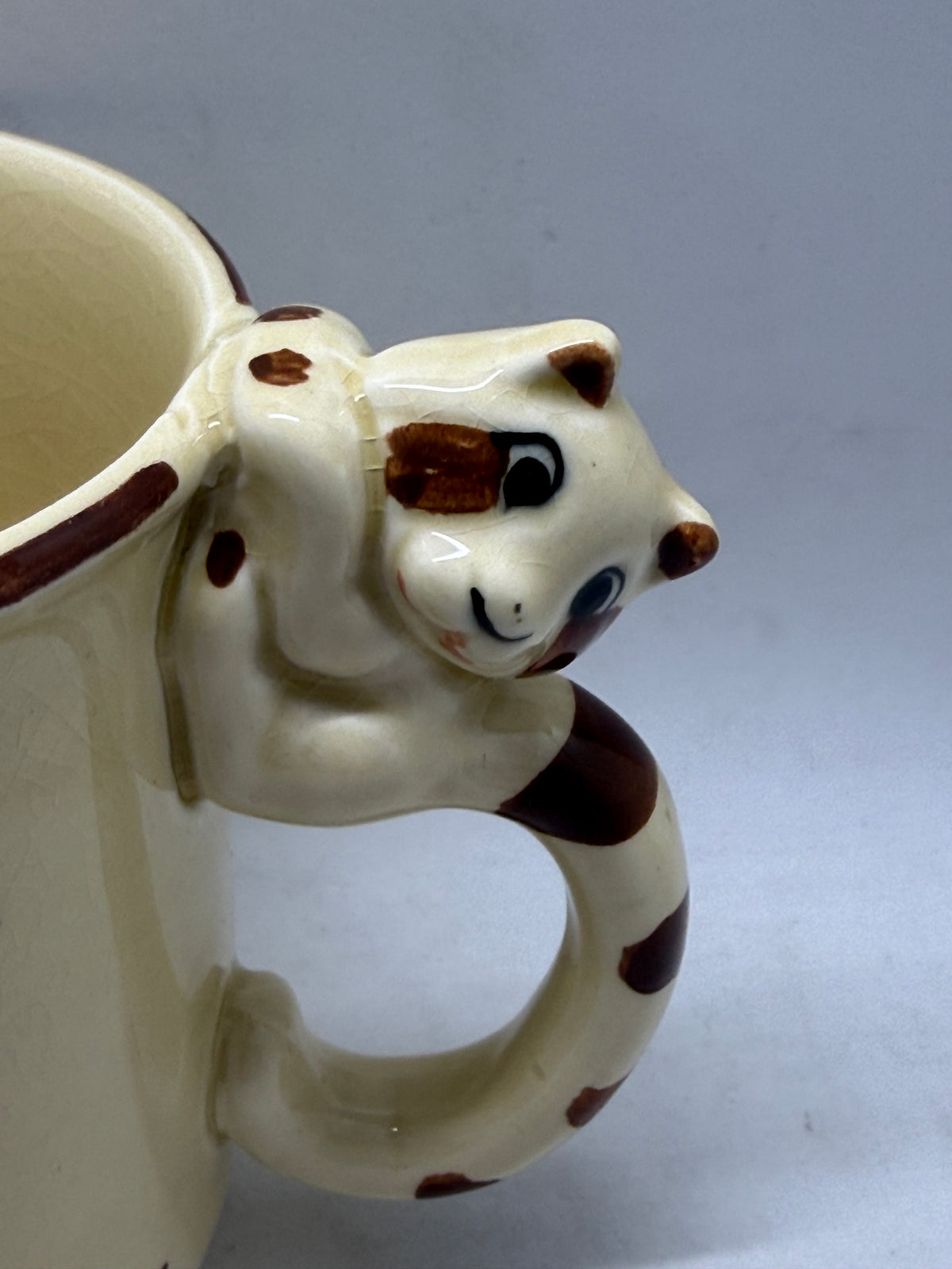 Made in Japan cat handle ceramic mug