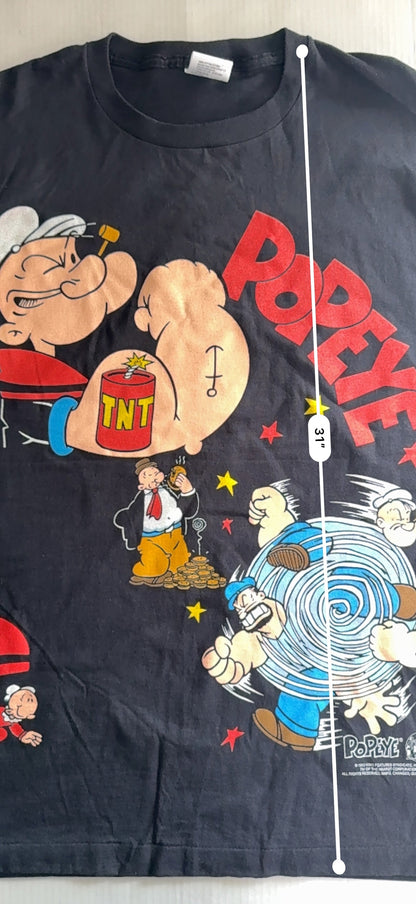 Popeye tee pit to pit measurement