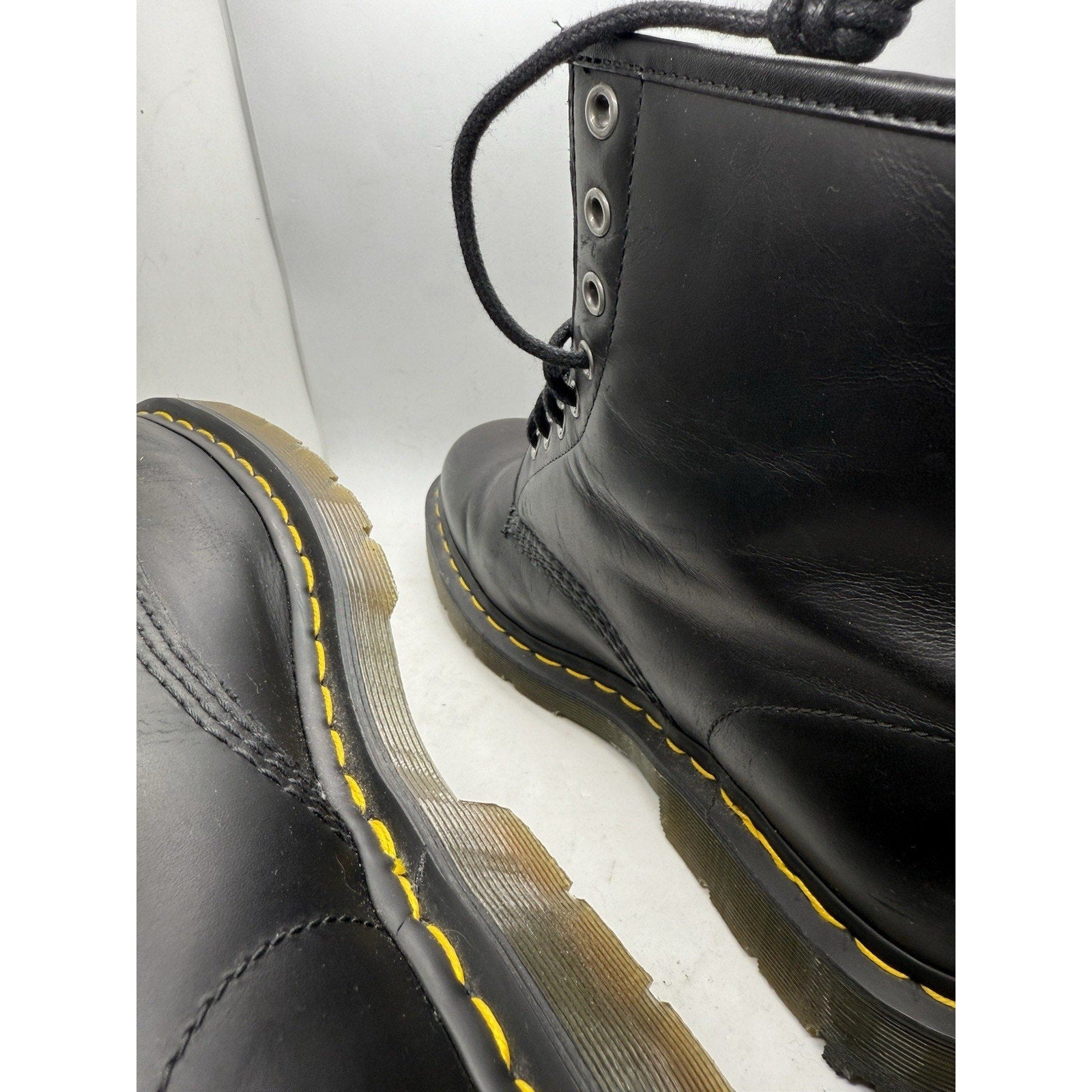 Dr. Martens Doc 1460 Wintergrip 24039 Black Snowplow Leather Combat Boots Men 11 - thriftgoblin